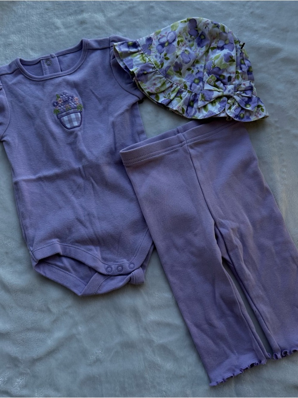 Gymboree Lilac Baby Bodysuit with Snap Closure